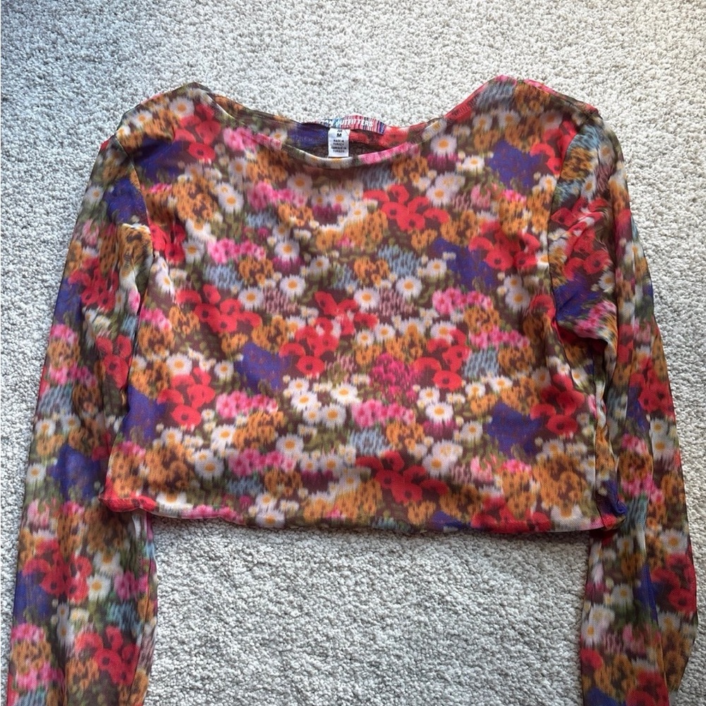 NWT Urban Outfitters Multicolor Floral Top - Picture 4 of 8